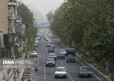 کیفیت هوای تهران در شرایط نارنجی