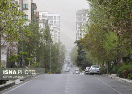 کیفیت هوای تهران در وضعیت نارنجی