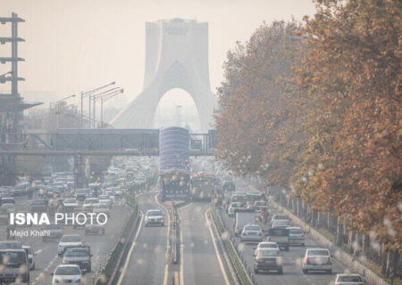 کیفیت هوای ابری تهران نارنجی است