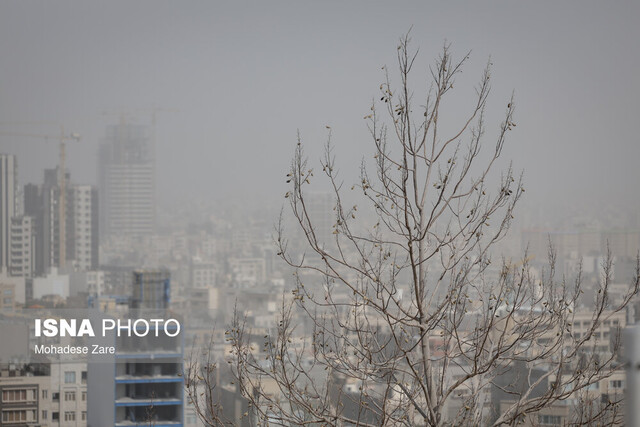 کیفیت هوای تهران در شرایط ناسالم برای گروه‌های حساس